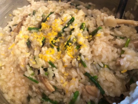 zest added to Mushroom and Asparagus Risotto