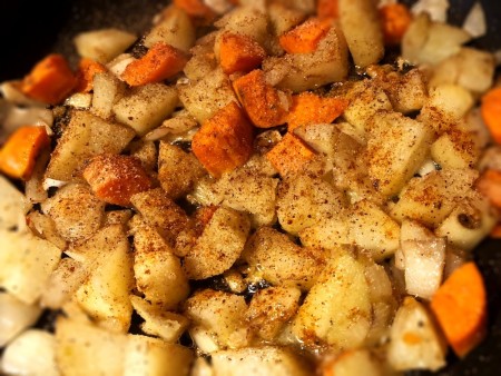 seasoned potatoes & onions