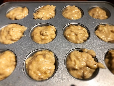 batter in muffin tin