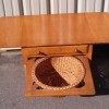 Value of a Conant Ball Drop Leaf Table - small table with pull out shelf with a basket