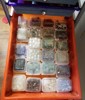 DIY Bead and Small Item Storage - second drawer of small containers