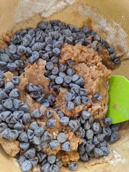 Chocolate Chips added to batter