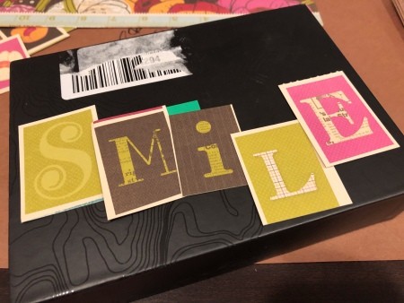 Let's Smile Box Sign Desk Decor - letters