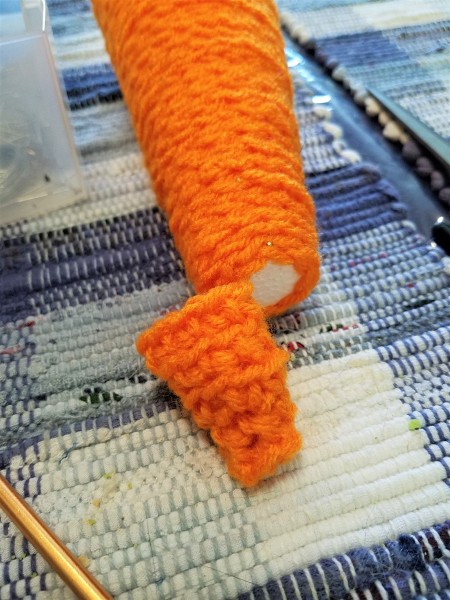 Crocheted Carrot - tip done