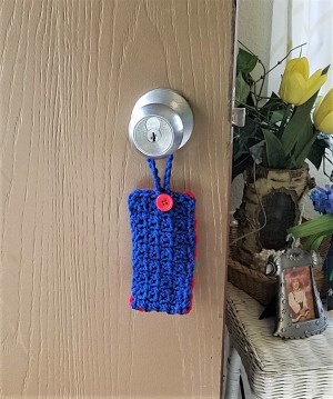 Blue Flew and the Bottle Top Kids!! - door hanger on knob