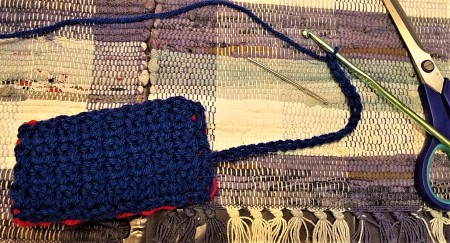 Blue Flew and the Bottle Top Kids!! - chain stitch hanger