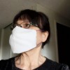 Washable No-Sew Mask - woman wearing the mask