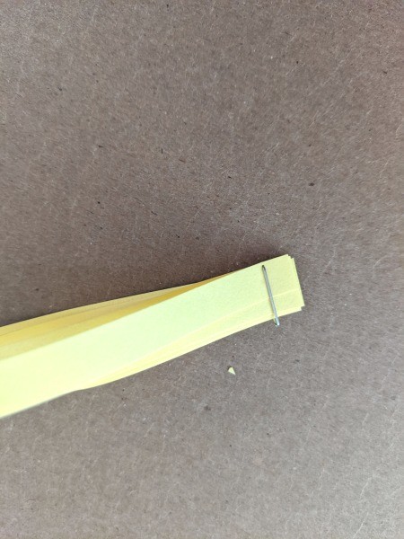 Chick or Duckling Easter Decoration - stapling the yellow body sections together