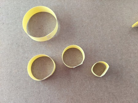 Chick or Duckling Easter Decoration - yellow paper circles