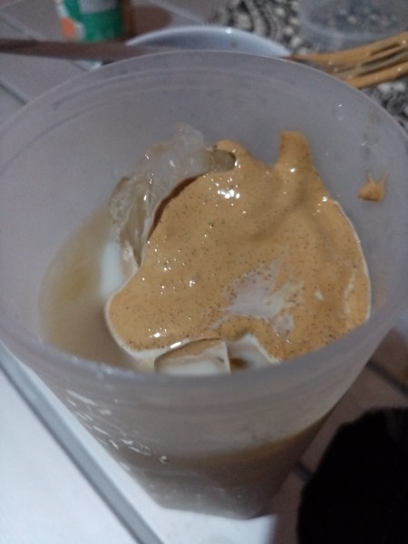 sweet Coffee mix added to cup