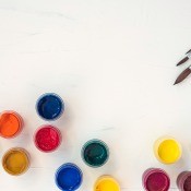 An array of different colored craft paints.