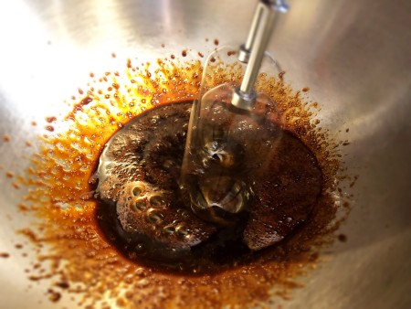 whipping sugar, coffee & water