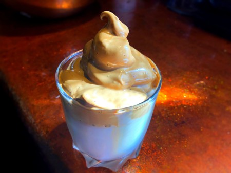 adding Whipped Coffee to milk