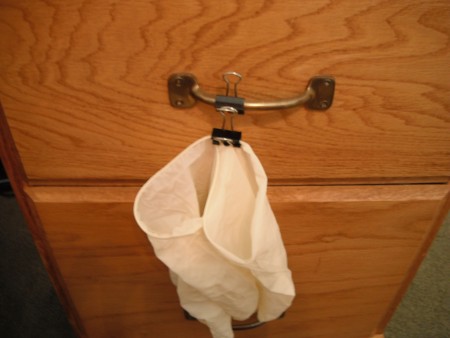 A pair of gloves used for treating dry hands.