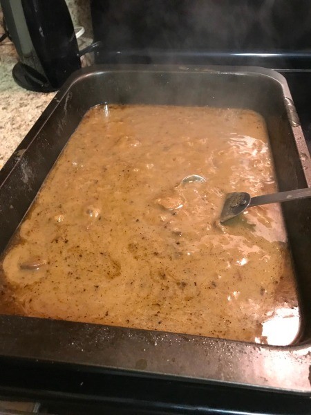 making gravy