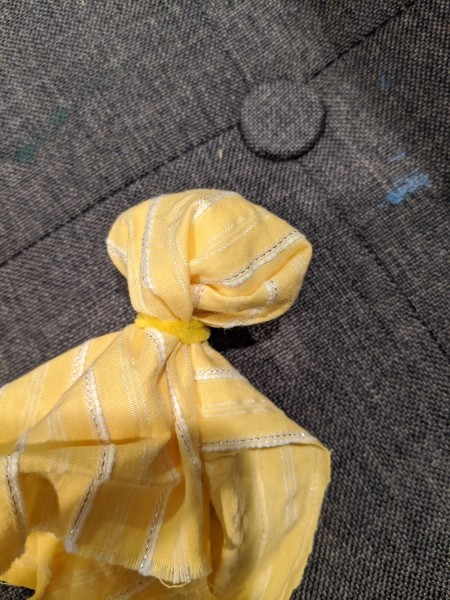 Making a Fabric Octopus - pipe cleaner in place