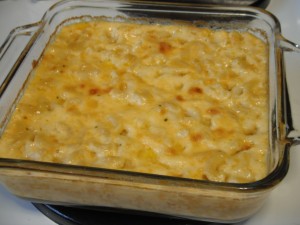 baked dish of Macaroni and Cheese