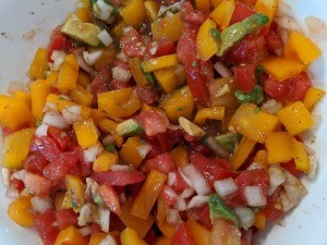 Bell Pepper Salsa in bowl