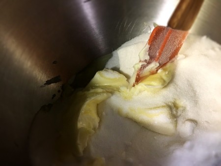 mixing butter & sugar