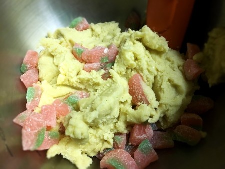 adding Sour Gummies to Sugar Cookies