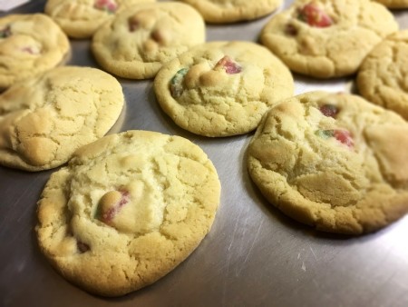 baked Cookies on baking tray