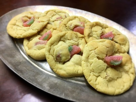 Sour Gummy Sugar Cookies on tray