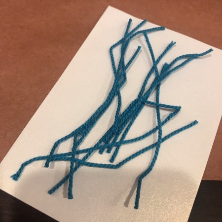 Birthday Balloons Card - cut lengths of cord