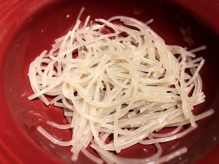 soaked glass noodles