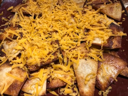 cheese added to nachos