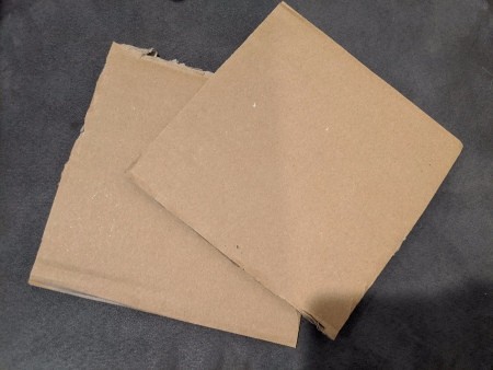 Inexpensive Felt Message Board - cut two pieces of cardboard to size