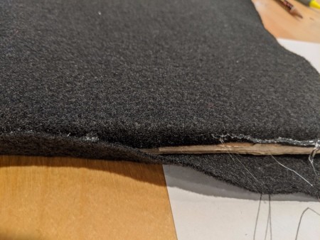 Inexpensive Felt Message Board - glue seams