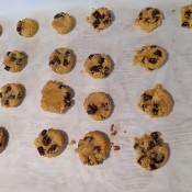 Coconut Flour Chocolate Chip  on baking sheetCookies