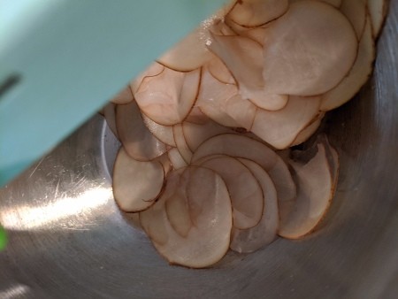 thinly sliced potatoes