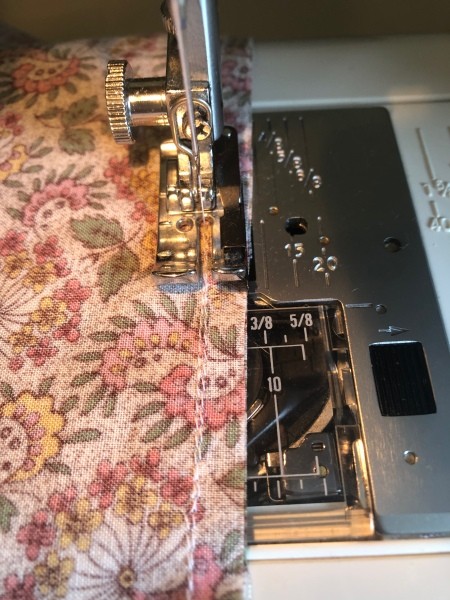 Fabric Face Mask - stitching along top