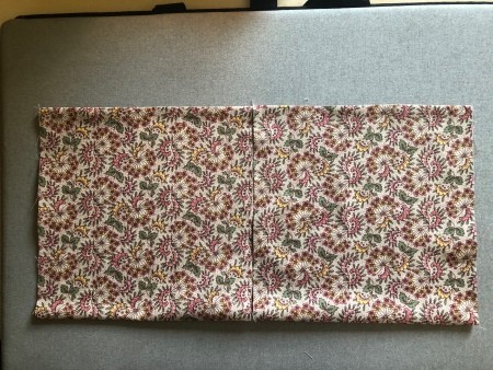 Fabric Face Mask - seams pressed