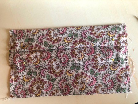 Fabric Face Mask - two pleats pinned