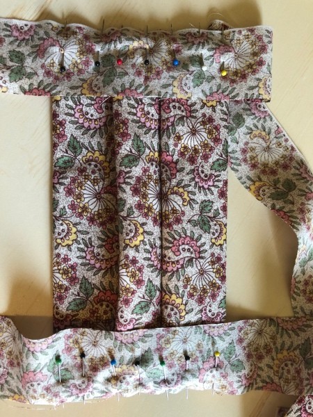 Fabric Face Mask - pin the straps to the mask area