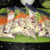 Five bags of mirepoix