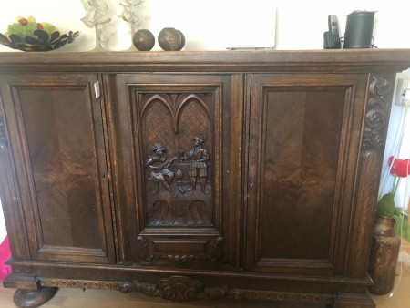 Value of a Vintage Two Door Cabinet or Sideboard - two door sideboard with carved center panel