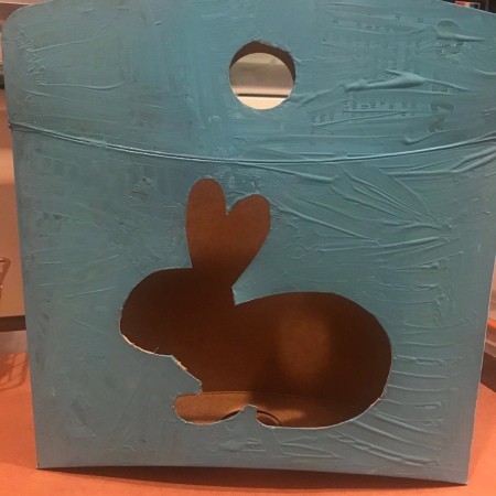 Easter Box - cut out the bunny shape and paint the box