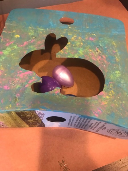 Easter Box - could be used for an Easter egg toss game at this point, plastic eggs in box