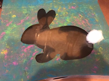 Easter Box - bag inserted and taped to inside of the box