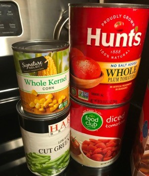 cans of food