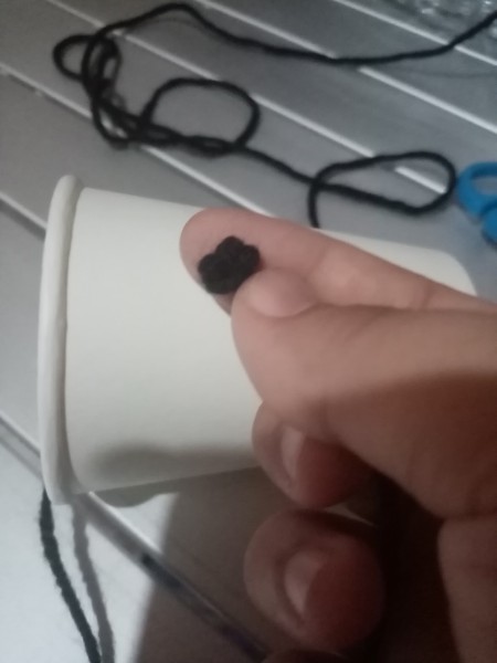 Paper Cup and String Telephone - tie a knot on the end inside the cup