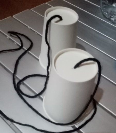 Paper Cup and String Telephone - repeat with the other end