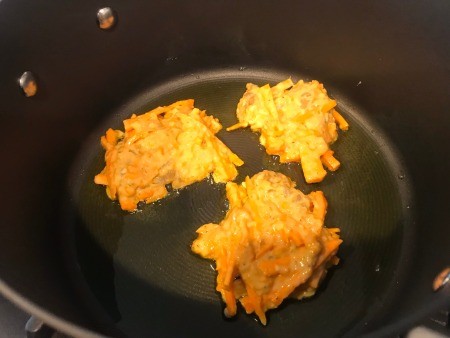 Shrimp Cakes in pan
