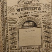 Value of a 1886 Webster's Dictionary -cover