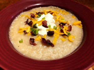 bowl of Loaded Potato Soup