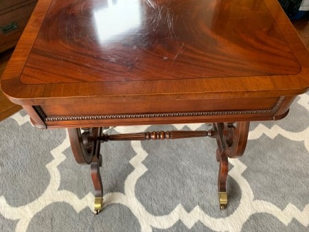 Value of a Vintage Lyre Game Table