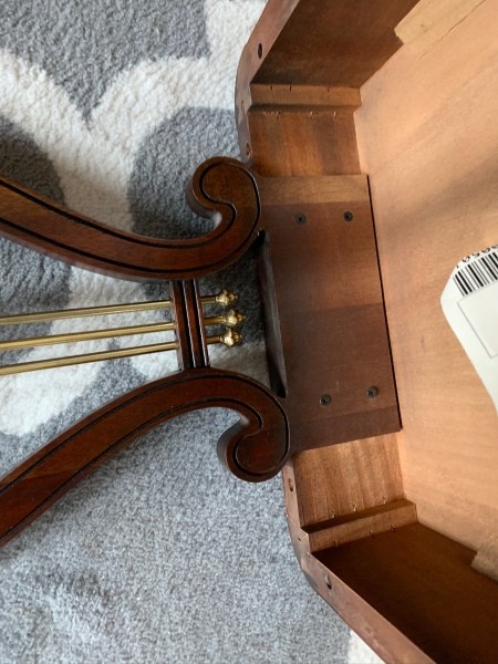 Value of a Vintage Lyre Game Table